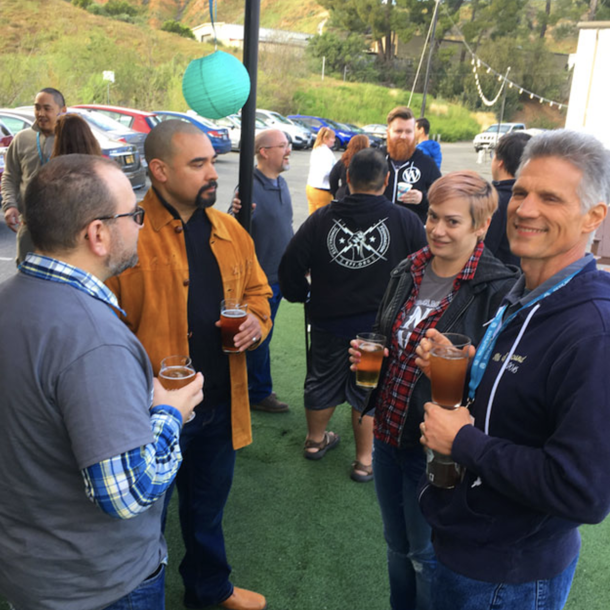 Speakers, Sponsors, and Volunteers at WordCamp Santa Clarita After Party.